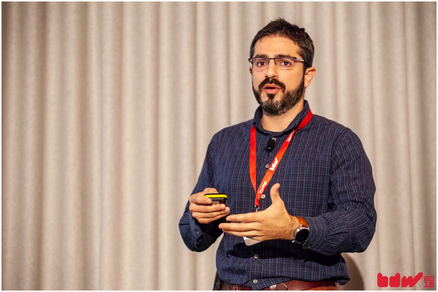 Christos Hadjinikolis presenting at Big Data London in 2018