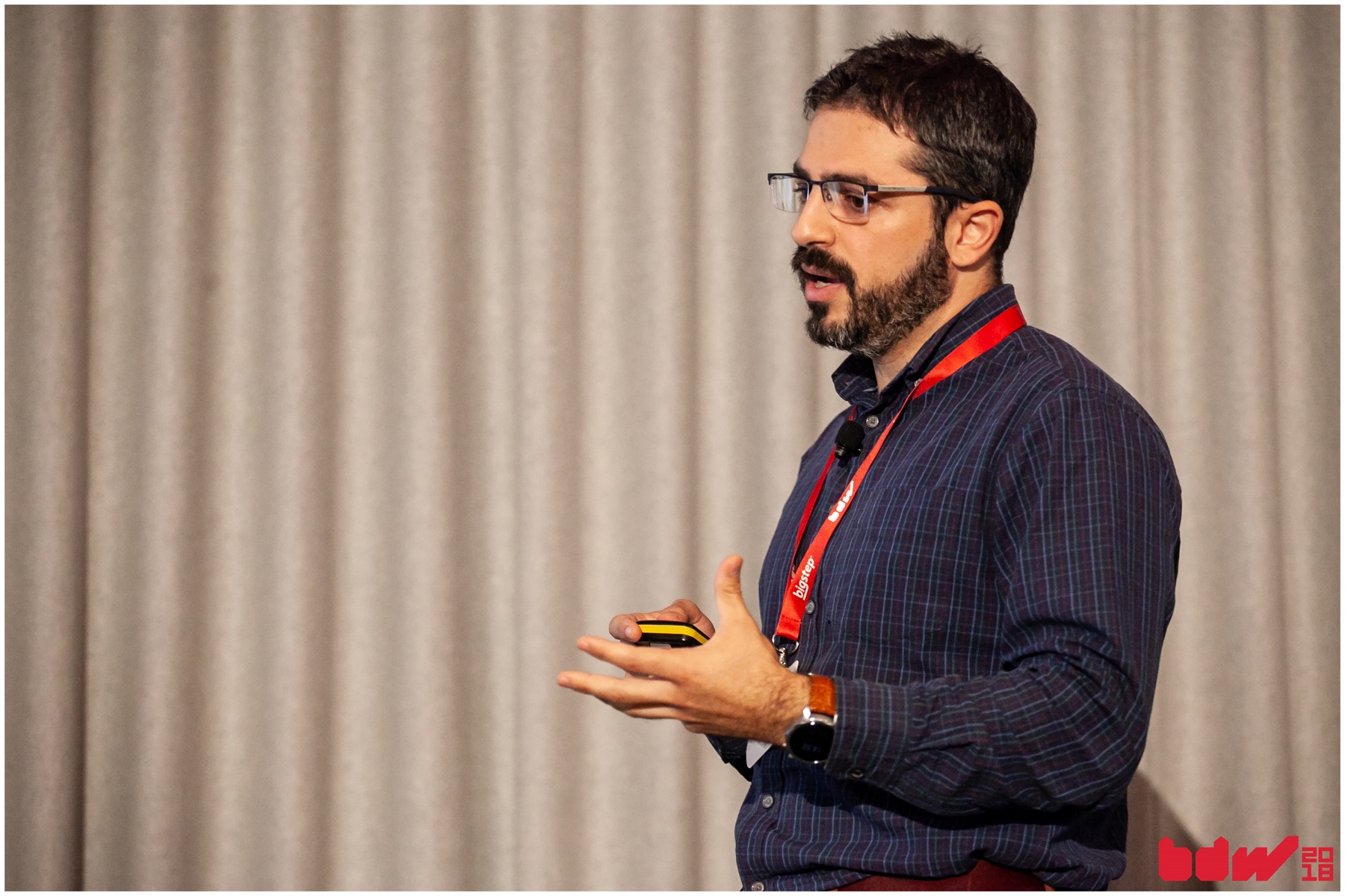 Christos Hadjinikolis presenting at Big Data London in 2018