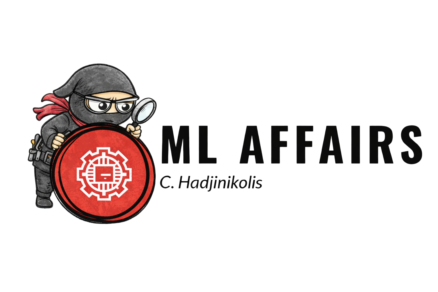 ML-Affairs logo with investigative ninja mascot